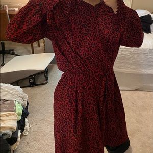 Loft Leppard Print Dress size XL